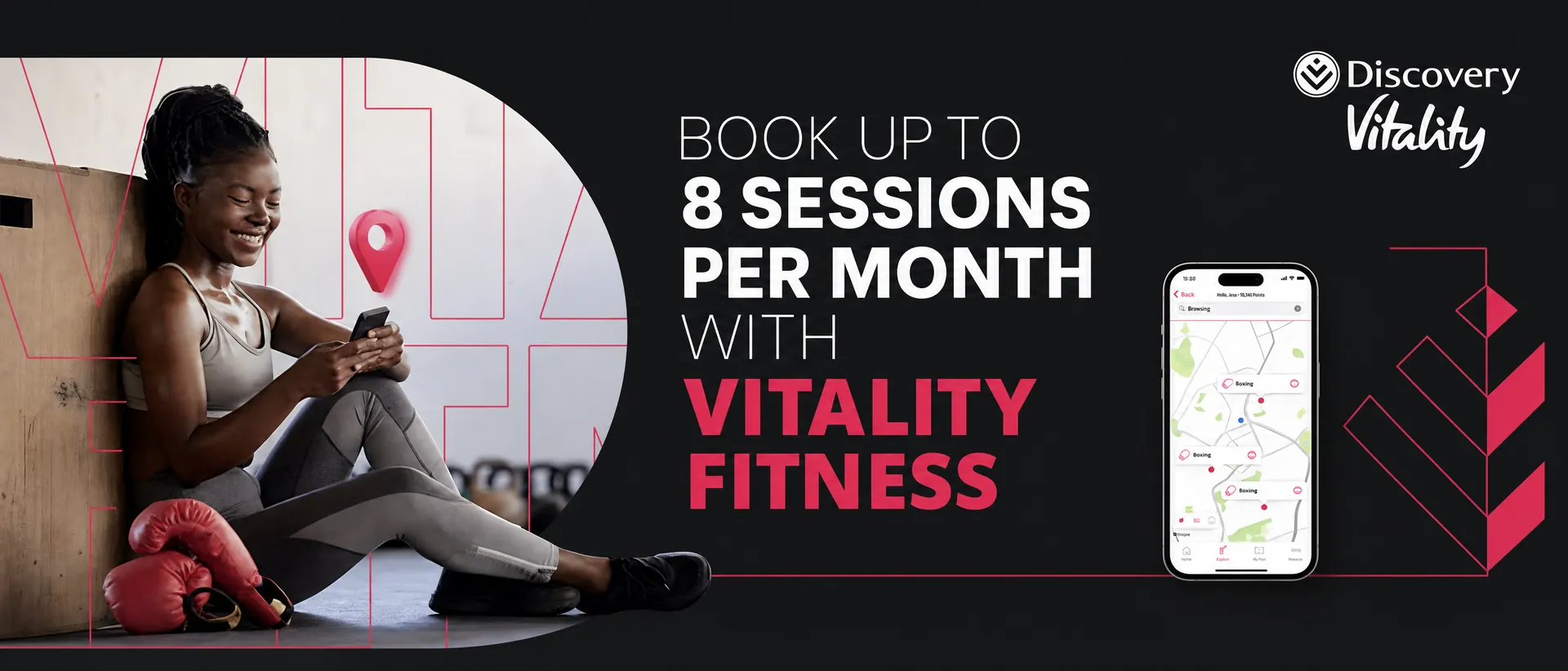Discovery Vitality Fitness members can book up to eight workout sessions per month