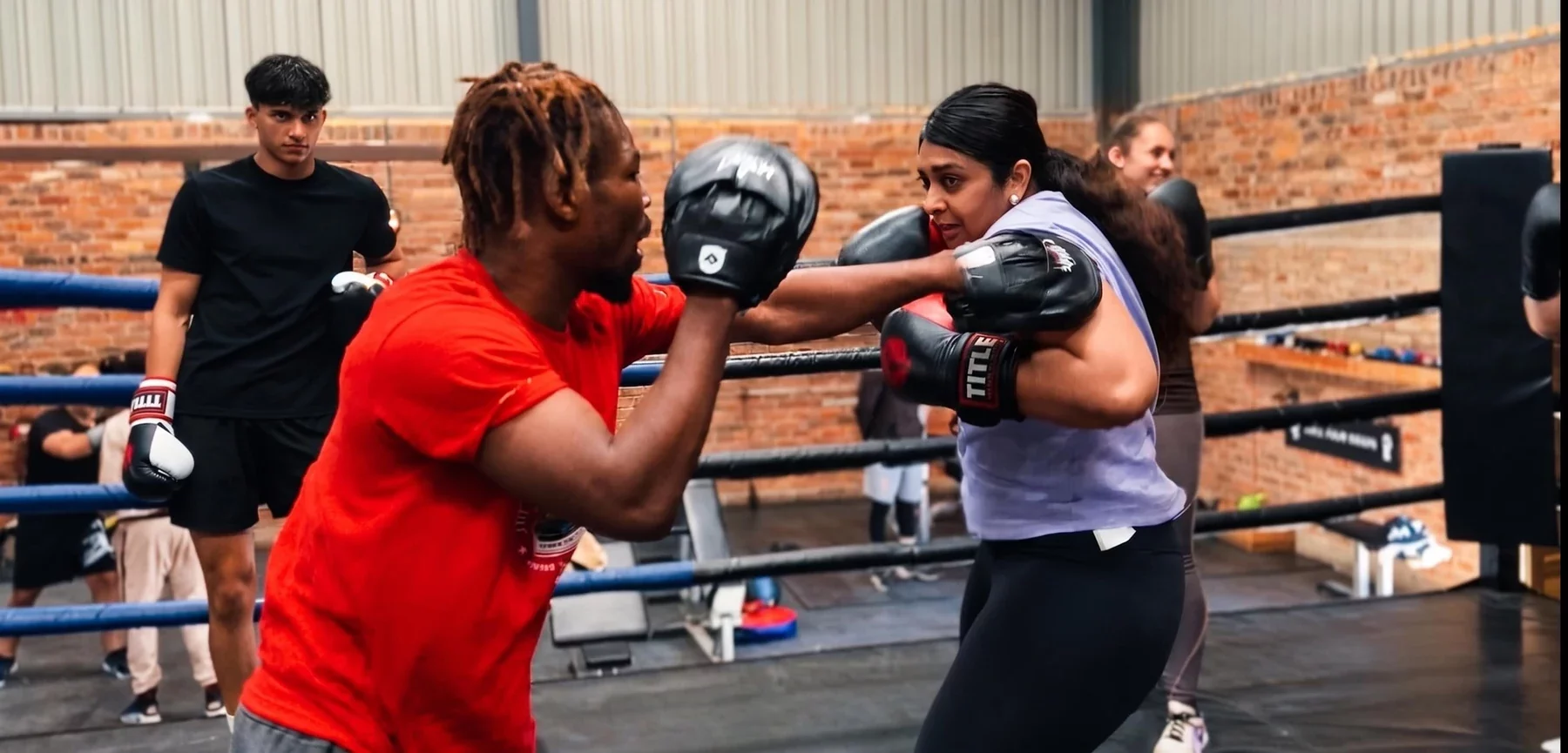 Female boxing training at Urban Warrior Boxing Gym Sandton